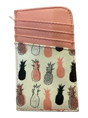 Amazon Pink Pineapple Card Holder Wallet like new cute